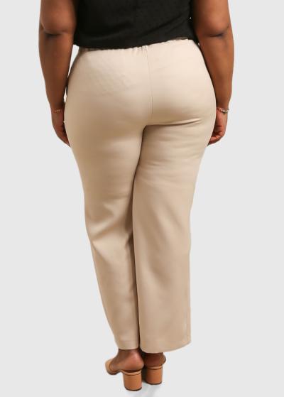 Aisha Lielo izmēru bēšas bikses - back