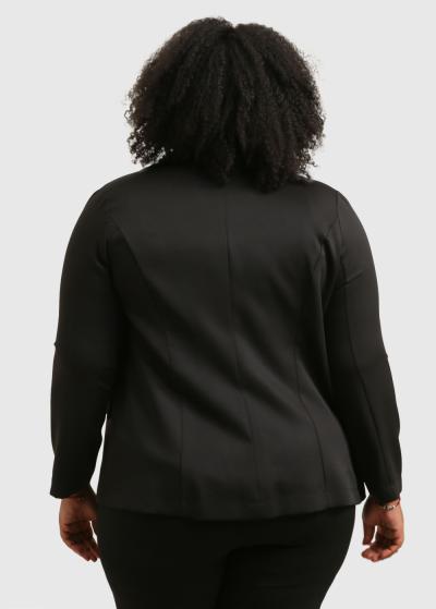 Arsinoуа Lielo izmēru melna sieviešu žakete - back