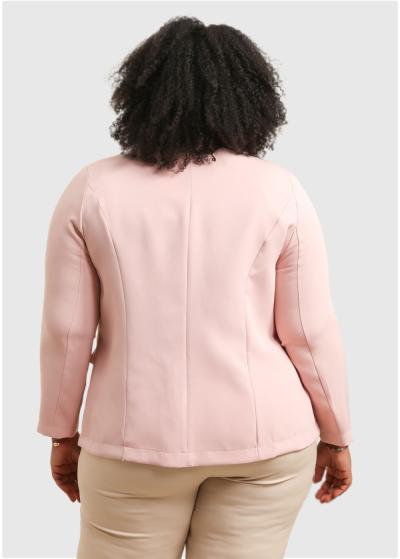 Arsinoуа Lielo izmēru gaiši rozā sieviešu žakete - back