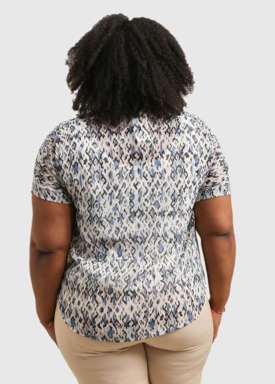 Amilia Lielo izmēru blūze ar īsām piedurknēm - back