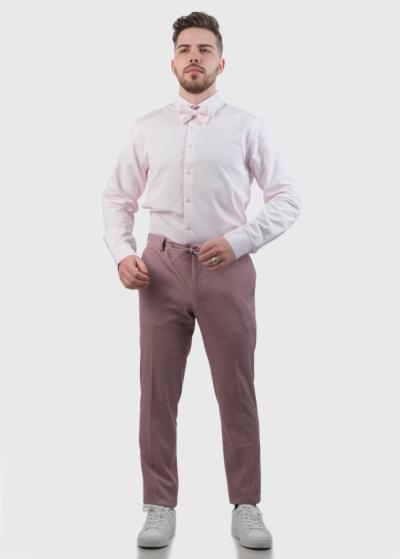 Adam gaiši rozā vīriešu krekls - back