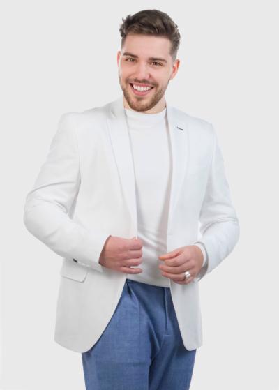 Angelus balta vīriešu žakete - back
