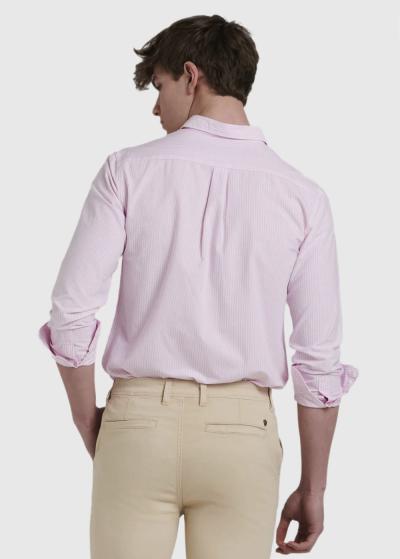 Aasim gaiši rozā strīpains krekls - back