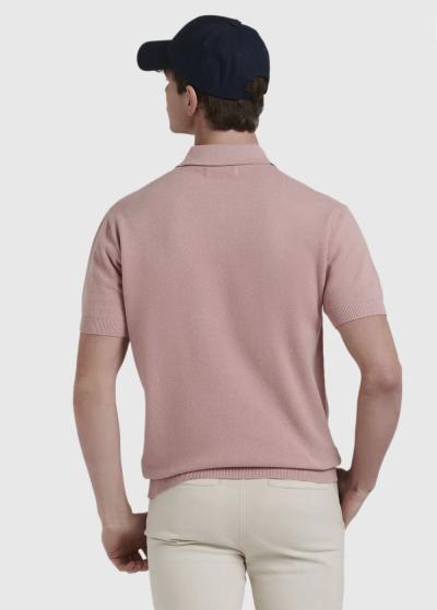 Arvis rozā vīriešu polo krekls - back