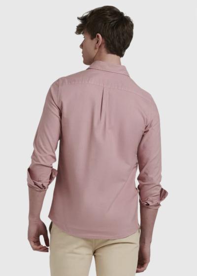 Astin rozā pieguļošais krekls - back