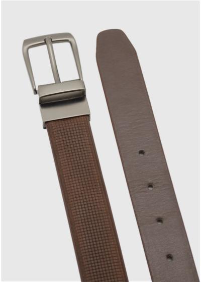 Aleko tumši brūna vīriešu josta  - back