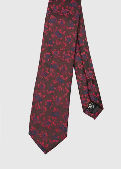 Aurel vīriešu kaklasaite ar ziedu rakstu  - back