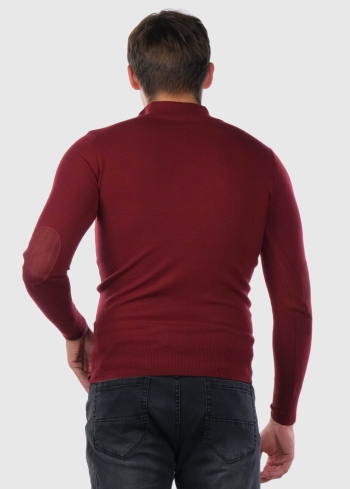 Fedele bordo vīriešu džemperis ar rāvējslēdzēju - back