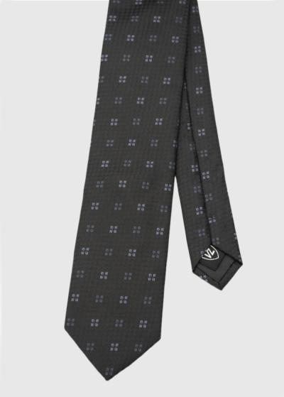 Ander melna kaklasaite ar rakstu  - back