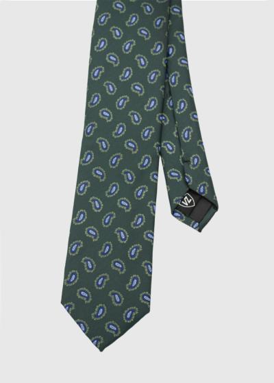 Arco zaļa kaklasaite ar rakstu  - back