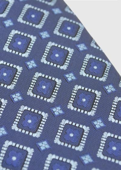 Artemas zila vīriešu kaklasaite ar rakstu  - back