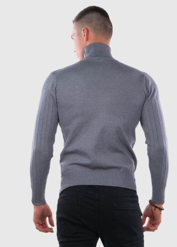 Faustino pelēka vīriešu bītlene - back