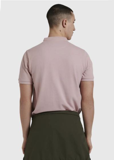 Bob rozā vīriešu polo krekls - back