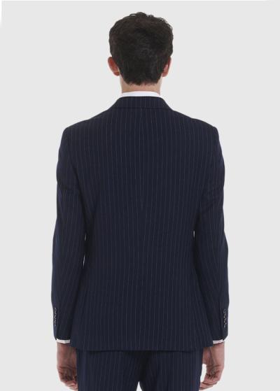 Bam tumši zila strīpaina žakete - back