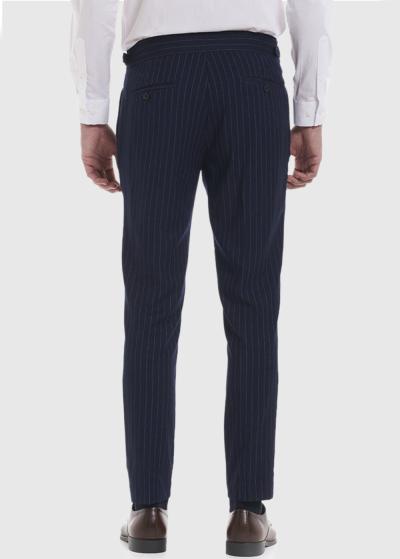 Bam tumši zilas strīpainas bikses - back