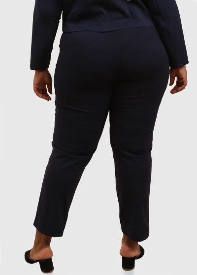 Arona Lielo izmēru tumši zilas bikses ar kabatām - back