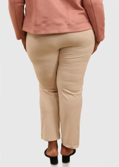 Arona Lielo izmēru bēšas bikses ar kabatām - back