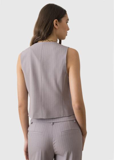 Alima pelēka sieviešu veste - back