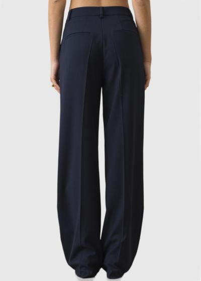 Auriana tumši zilas sieviešu platas bikses - back