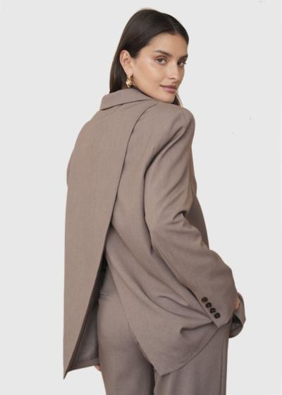 Arika gaiši brūna brīva piegriezuma žakete - back