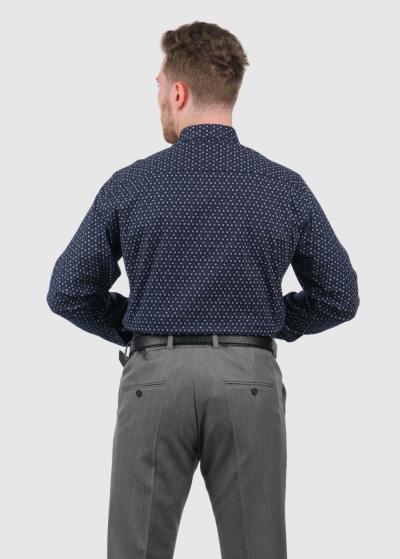 Tumši zils klasiskais krekls - back