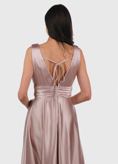 Alisanne bēša gara vakarkleita - back