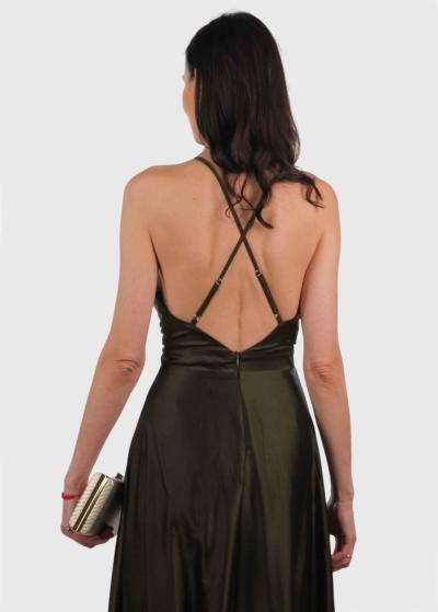 Ardina haki vakarkleita ar atvērtu muguru  - back