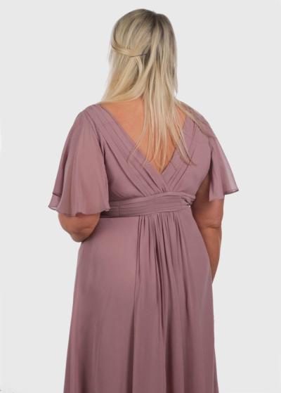 Azana Lielo izmēru tumši rozā īsa vakarkleita - back