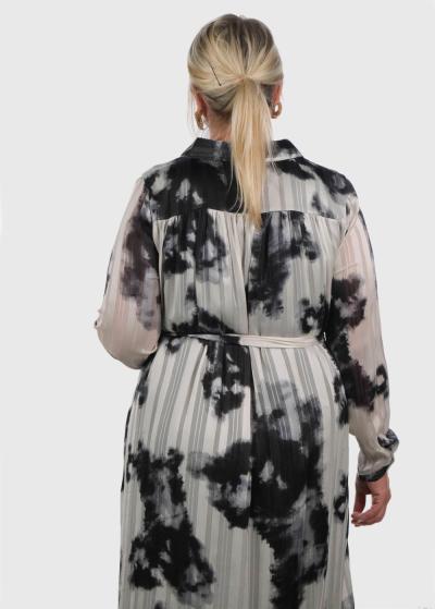 Aza Lielo izmēru gara kleita ar jostu  - back