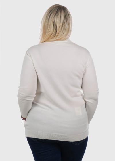 Azra Lielo izmēru balts džemperis  - back