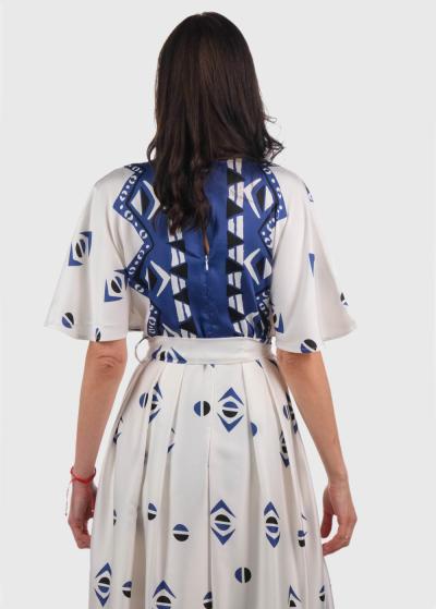 Ayanna gara kleita ar printu  - back