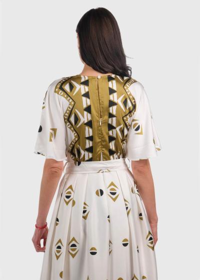 Ayanna gara kleita ar printu  - back