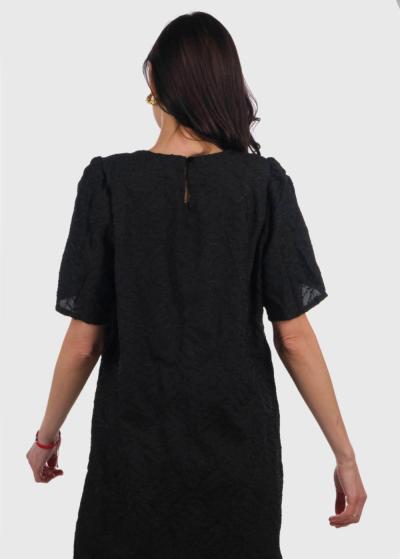 Amel melna kleita ar īsām piedurknēm - back