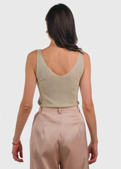 Anya bēšs sieviešu tops - back