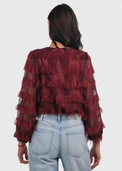 Belita bordo bodijs ar bārkstīm  - back