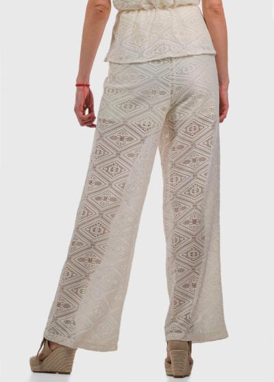 Barbara bēšas mežģīņu bikses - back