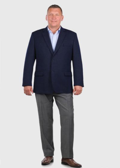 Branwen Lielo izmēru tumši zila žakete ar vilnu - back