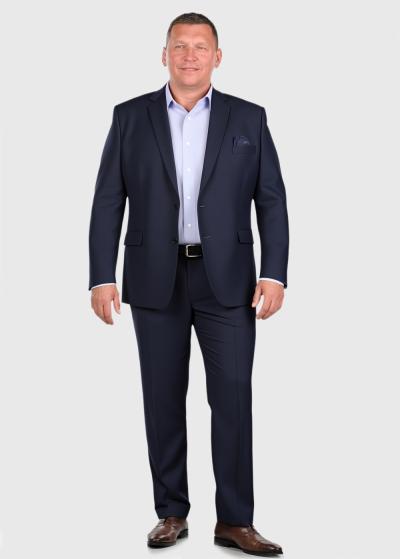 Beyzanur Lielo izmēru tumši zils klasisks uzvalks ar vilnu - back