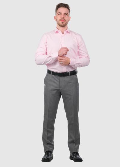 Gaiši rozā pieguļošais krekls - back