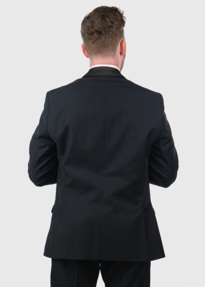 Berivan melns pieguļošs uzvalks ar vilnu - back