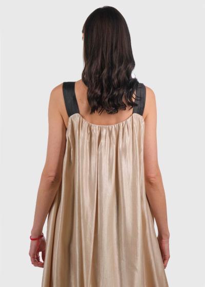 Azi bēša īsa vakarkleita - back