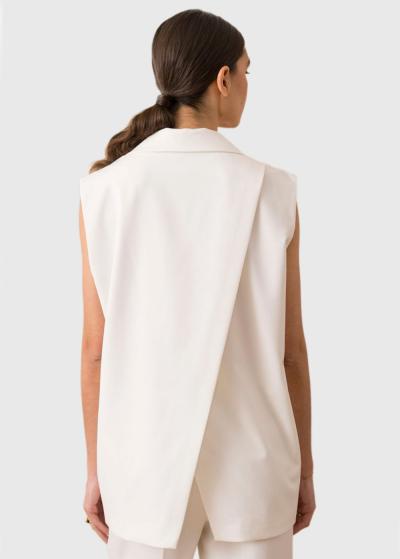 Audrey balta brīva piegriezuma veste - back