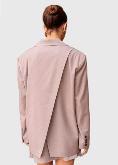 Andreina bēša brīva piegriezuma žakete - back