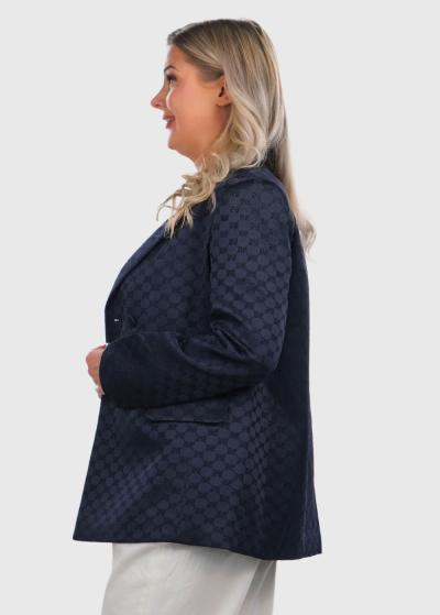 Drashti tumši zila sieviešu žakete - back