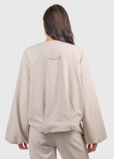 Dea bēša žakete ar rāvējslēdzēju - back