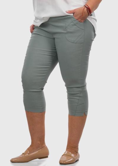 Cansu Lielo izmēru gaiši zaļas saīsinātas bikses - back