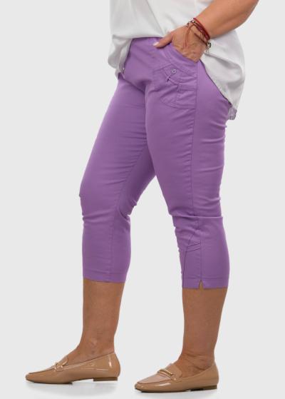 Dilek Lielo izmēru violetas saīsinātas bikses - back