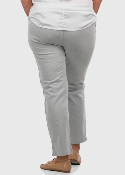 Désirée Lielo izmēru gaiši pelēkas bikses - back