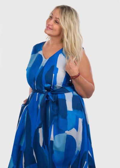 Celia Lielo izmēru īsa vakarkleita ar jostu - back