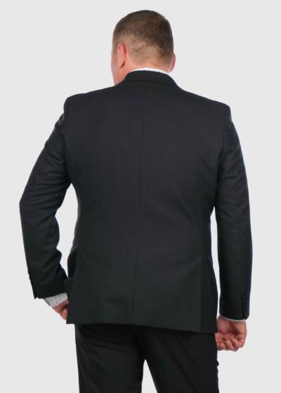 Chikako Lielo Izmēru melna vīriešu žakete - back